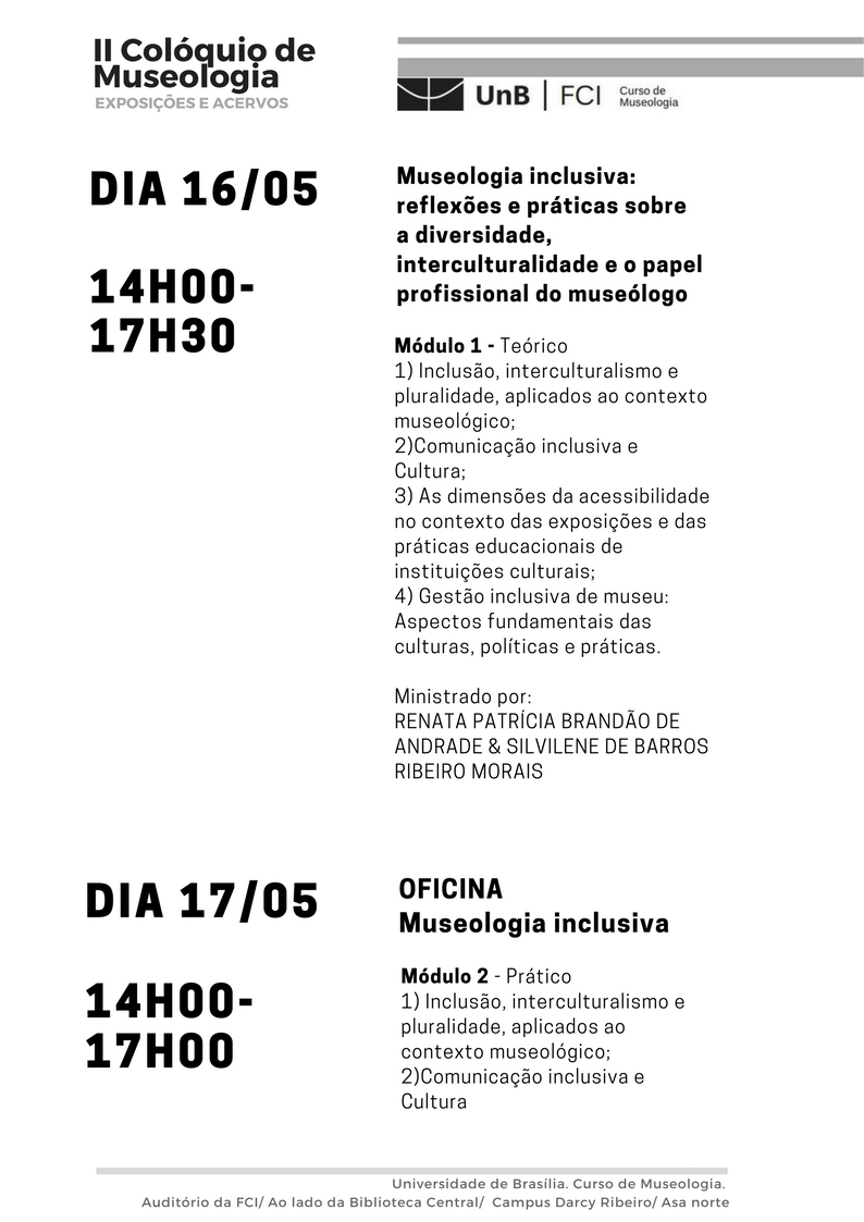 2 Coloquio do curso de Museologia da UnB 2018 13